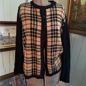 Vintage Old Money Plaid Cardigan - Liz Claiborne